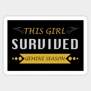 This Girl Survived Gemini Season Sticker